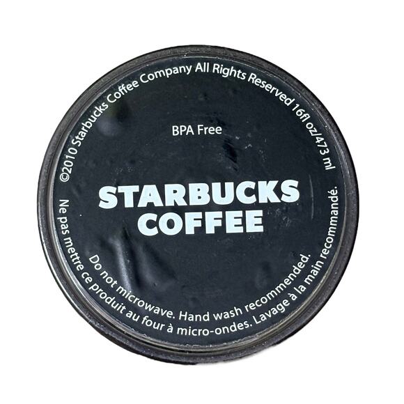 Starbucks Coffee Bean Bag Tumbler 16 oz 2010 Burlap Insulated Drink Cup Upcycled - Picture 6 of 6